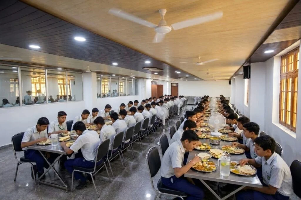 Dining hall at Siddhartha Global School, Malihabad